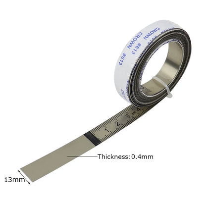 Stainless Steel Miter Track Tape Measure - Self-Adhesive Metric Scale Ruler, 1M-6M Lengths for Router Tables, Saws & Woodworking Tools - WooLyz