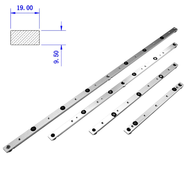 Aluminum Alloy T-Tracks and Miter Bar Slider Set for Table Saws - Durable Woodworking Tool with Anodized Finish - WooLyz