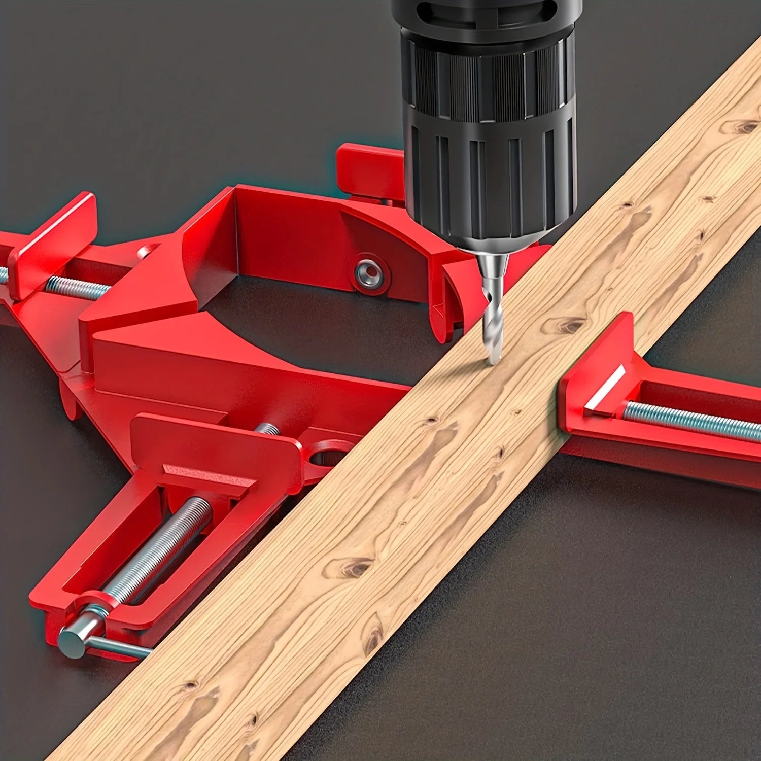 Right Angle Clamp - 90-Degree Corner Clamp for Woodworking, Picture Frames, and Glass Holding - WooLyz