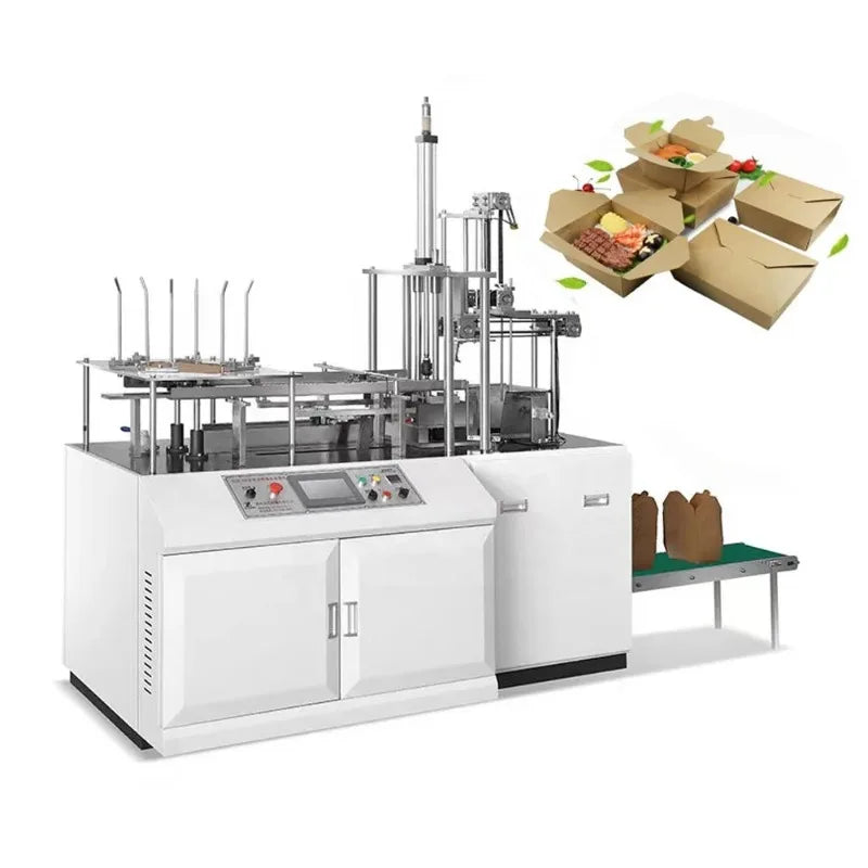 Disposable Paper Carton Box Making Machine PE Coated Food Paper Lunch Burger Packing Box Making Machine for Cardboard Box - WooLyz